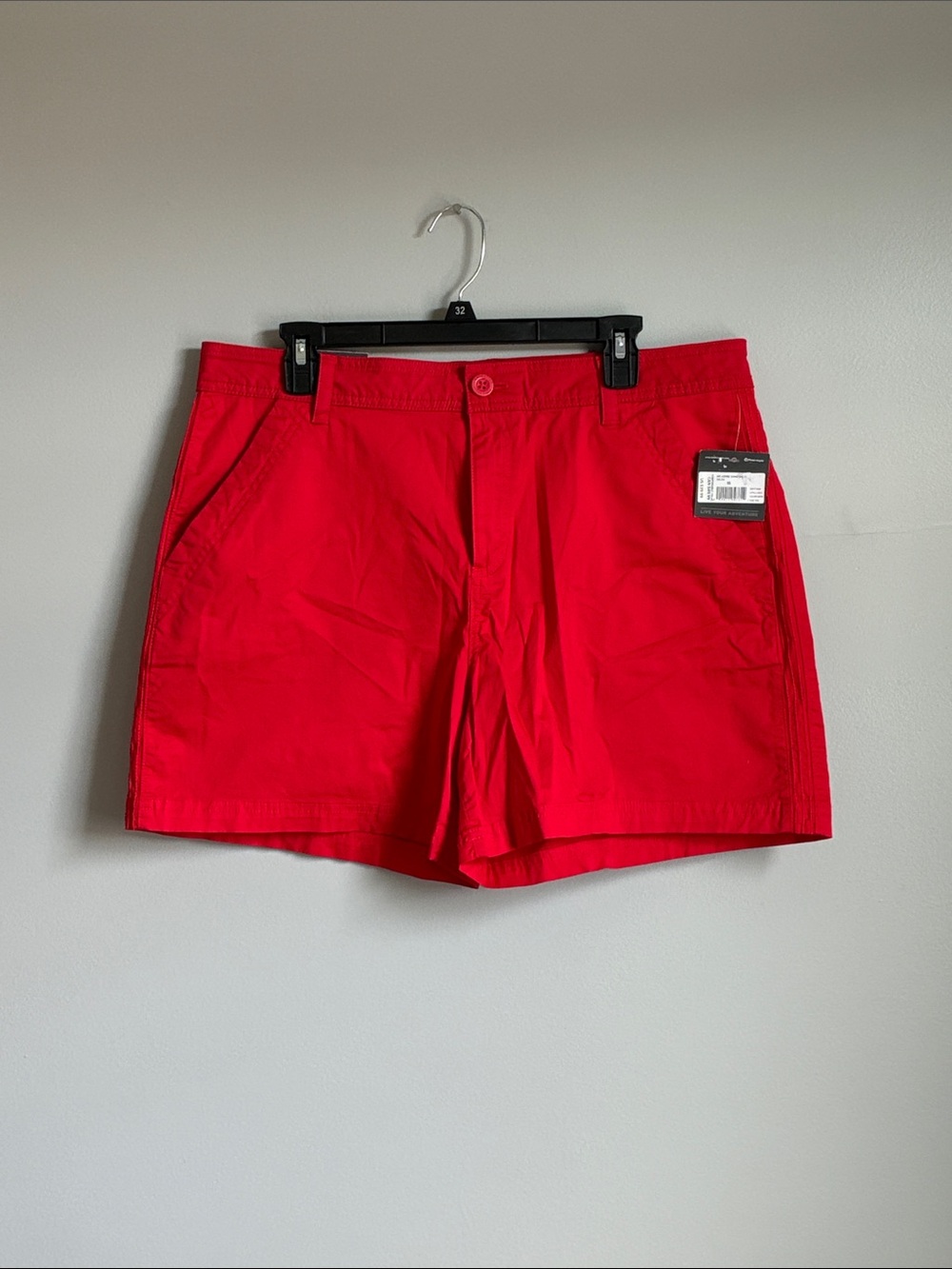 Eddie Bauer Bright Red Flat-Front Women’s Shorts